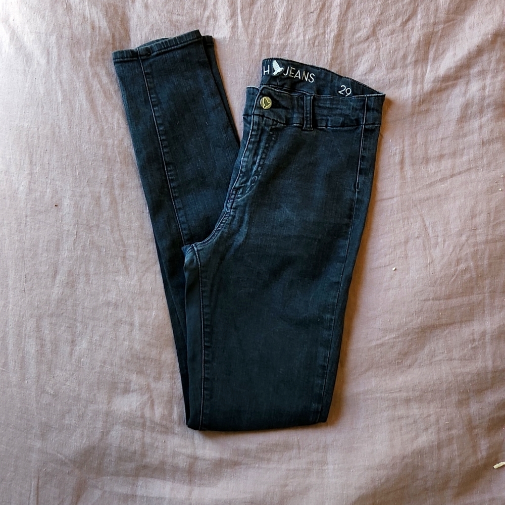 Designer vintage M.i.H. black Bodycon high rise skinny leg jean